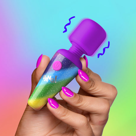 Bang! Rainbow Mini Silicone Wand — 4.4 in Rechargeable - BNG-AH504