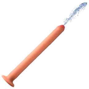 Hosed Thick Silicone Enema Hose — 15.1" Insertable (Light) - 848518056139
