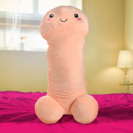 Pop Peckers Happy Peckers Large Penis Pillow — Light, 25.7 in - 848518056160