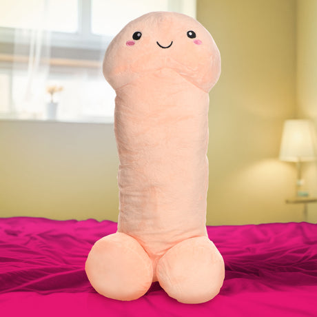 Pop Peckers Happy Peckers Large Penis Pillow — Light, 25.7 in - 848518056160