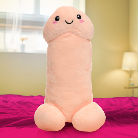 Pop Peckers Happy Peckers Large Penis Pillow — Light, 25.7 in - 848518056160