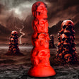 Creature Cocks Doom Silicone Dildo — 9.4in (8in insertable), Red/Black - 848518056184