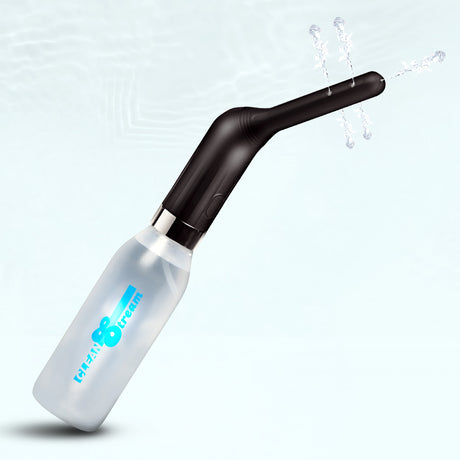 CleanStream Automatic Enema & Travel Bidet Set — 350ml, Black - 848518056214