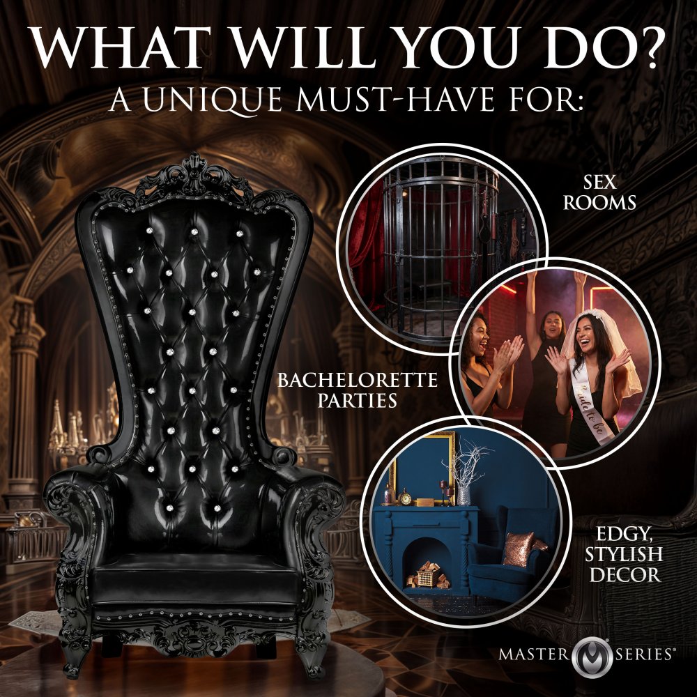 BDSM Throne Chair - Black - image 3