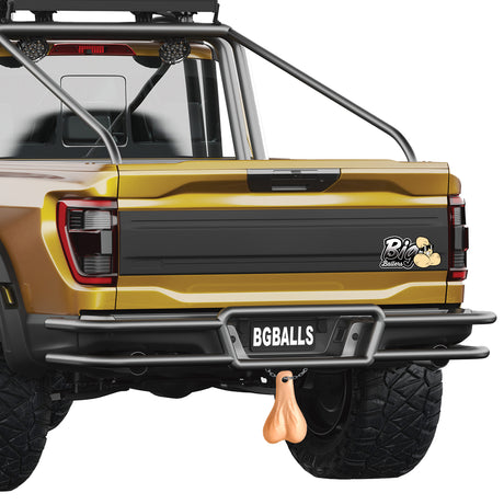 Big Ballers Truck Nuts Hitch Gag — Black, 7.5 in - 848518056511