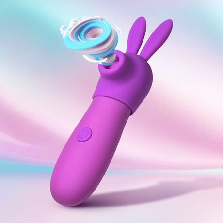 Shegasm Bunny Sidekick Suction Clit Stimulator — Purple, Battery-Operated - 848518056795