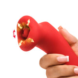 Lickgasm Plump Kiss Sucking & Vibrating Clitoral Stimulator — Red - LG-AH627