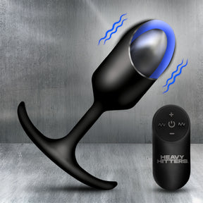 Vibrating Large Weighted Silicone Anal Plug - image 1