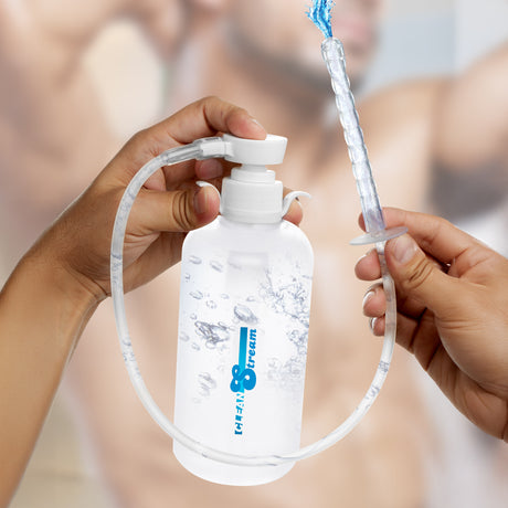 CleanStream XL Enema Bottle with 3 Nozzles — 600 mL, Clear - 848518058324