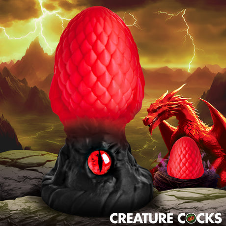 Creature Cocks Eye of the Dragon Silicone Butt Plug — Glow-In-The-Dark, 4.1 inches - 848518058591