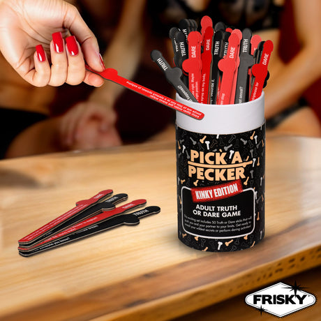Frisky Pick A Pecker Kinky Truth-or-Dare Cards — 50 Questions - FR-AH691