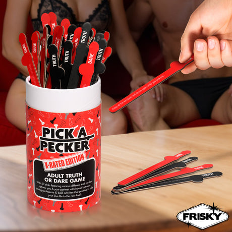 Frisky Pick A Pecker X‑Rated Truth or Dare Cards — 50 Prompts - FR-AH692