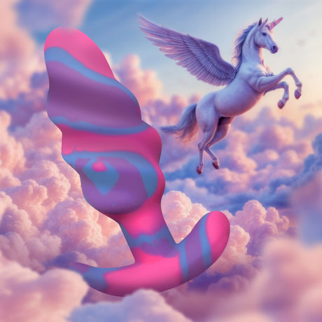 Creature Cocks Unicorn Swirl Silicone Butt Plug — Small - CC-AH706-SMALL