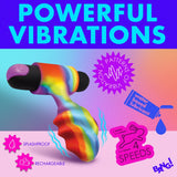 Vibrating Rainbow Butt Plug - image 4