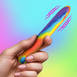 Bang! Rainbow Silicone Bullet Vibrator, 7.3 in - BNG-AH709