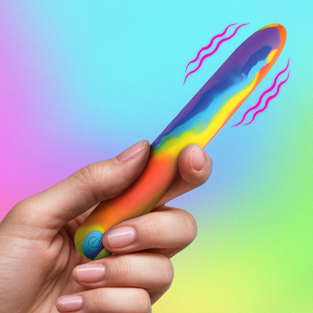 Bang! Rainbow Silicone Bullet Vibrator, 7.3 in - BNG-AH709