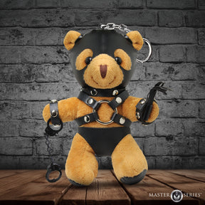Master Series Master Bear Plush Bondage Keychain — Tan, 6.2 in - 848518059468