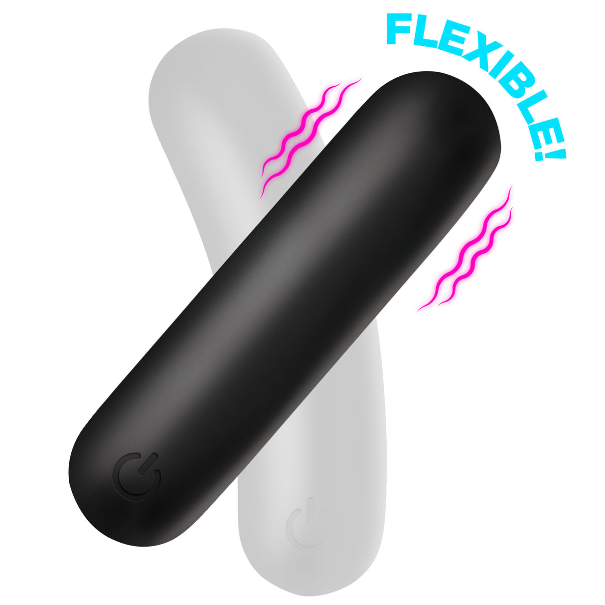 Bang! Flexible Silicone Bullet Vibrator, Blue — 3.1 in - BNG-AH717-BLU