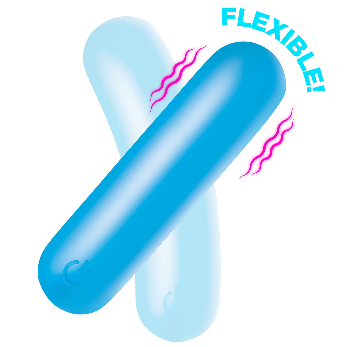 Bang! Flexible Silicone Bullet Vibrator, Blue — 3.1 in - BNG-AH717-BLU