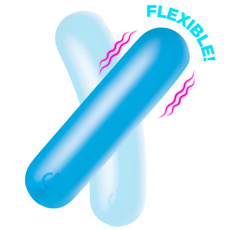 Bang! Flexible Silicone Bullet Vibrator, Blue — 3.1 in - BNG-AH717-BLU