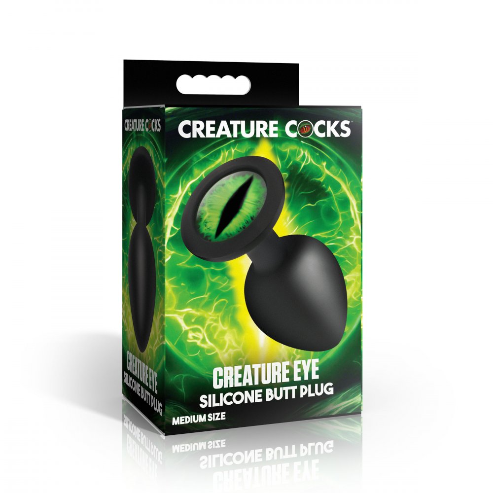 Creature Eye Green Eye Silicone Butt Plug - Medium - image 5