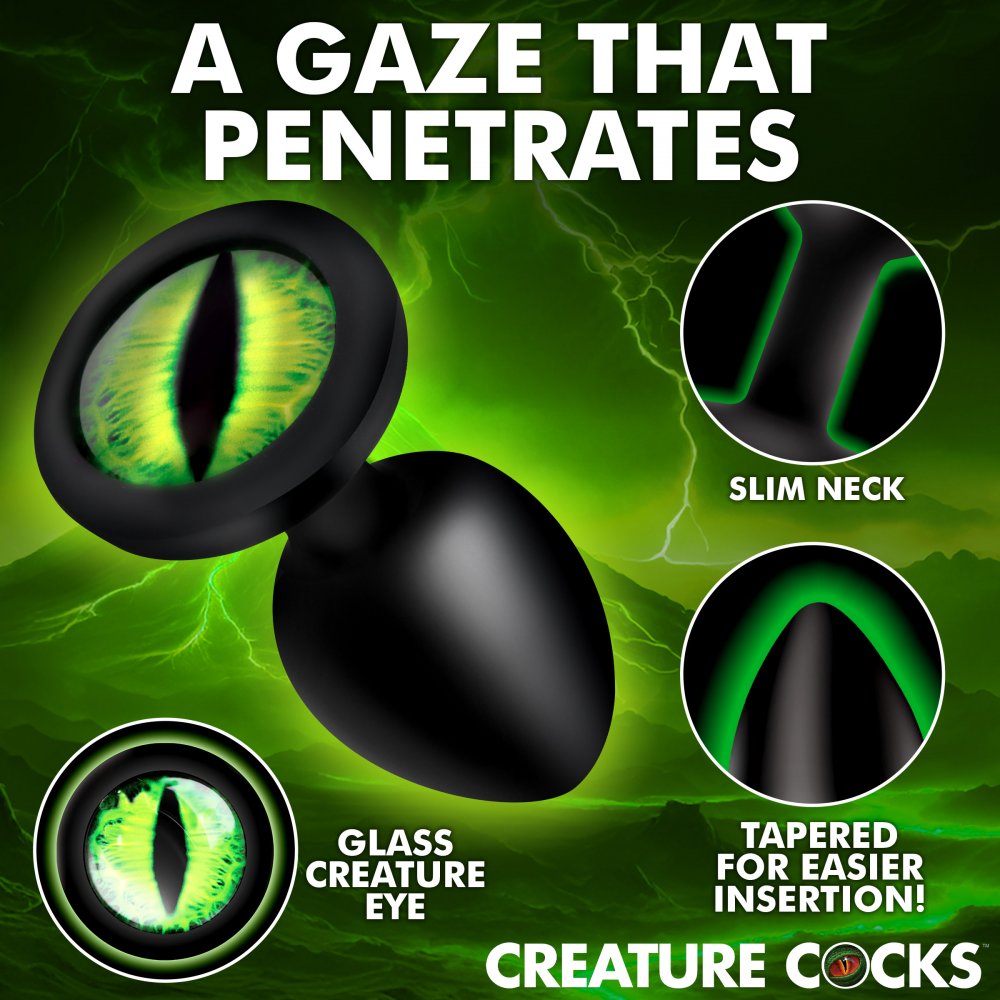 Creature Eye Green Eye Silicone Butt Plug - Small - image 2