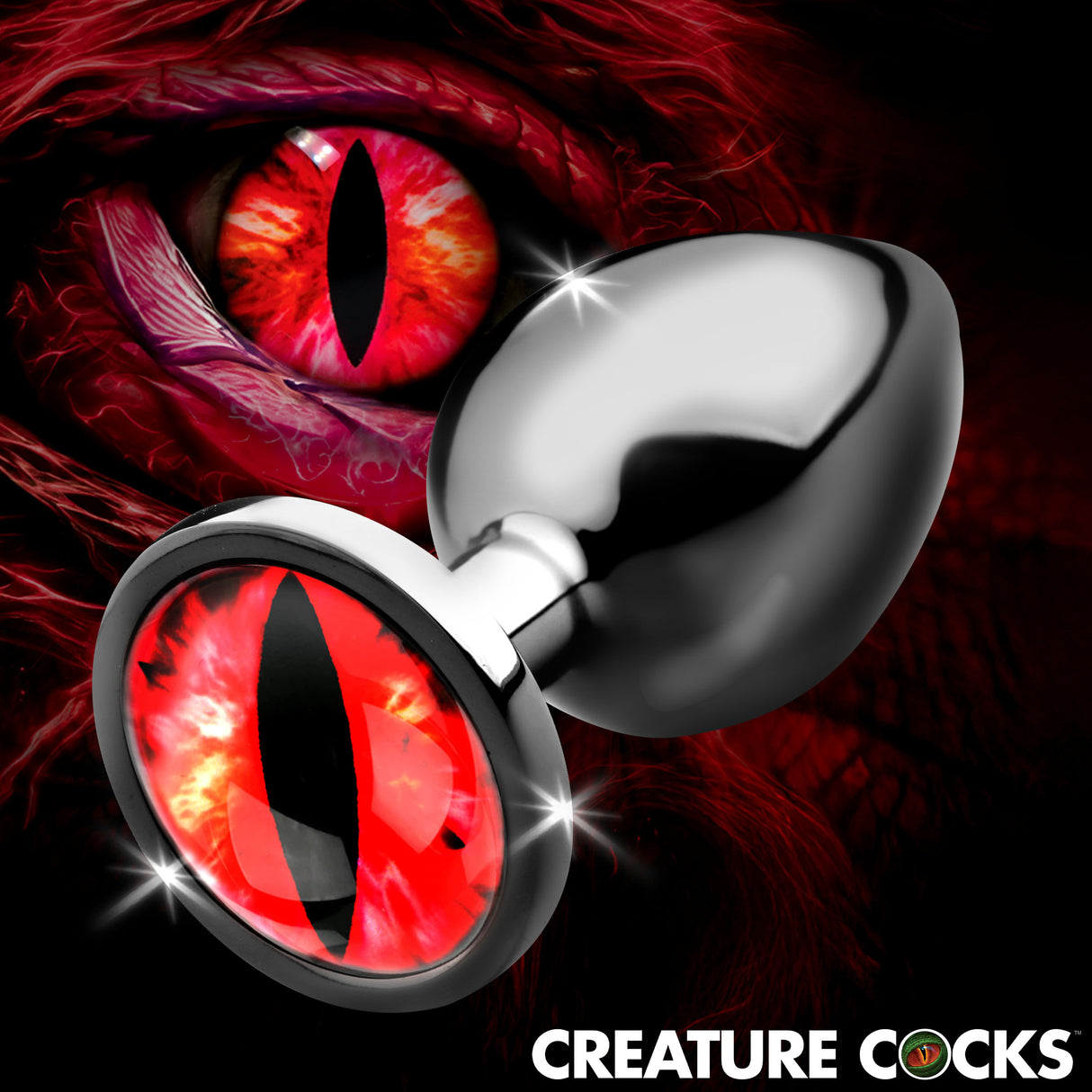 Sinister Eye Red Eye Metal Butt Plug - Large - image 1