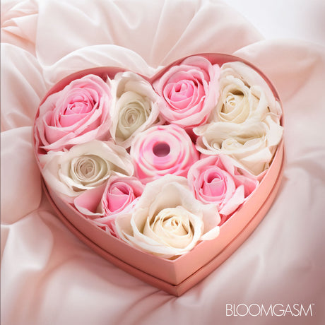 Bloomgasm Rose Lovers Gift Box — Rechargeable Clitoral Stimulator, Pink Swirl - BL-AH757