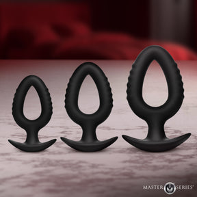 Master Series Pop Plugs 3-Piece Hollow Silicone Anal Trainer Set - 848518060754