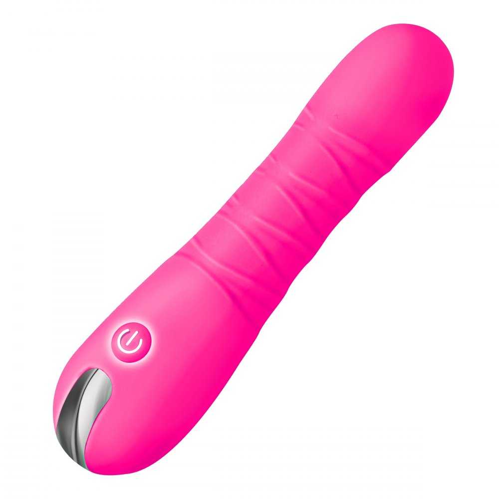 New Thrusting Silicone Dildo - Pink - image 4