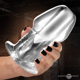 Master Series Clear Hollow Anal Plug — 2.4in Insertable (TPE) - 848518061355