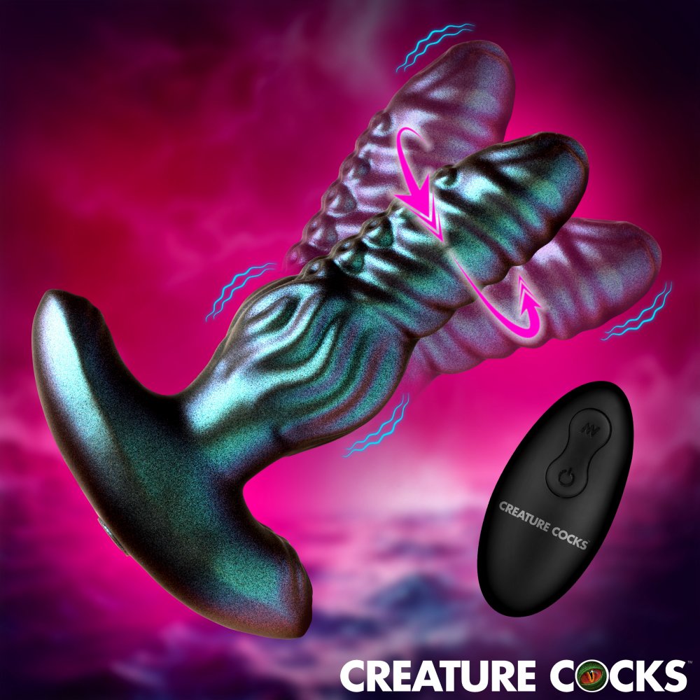 Octo-Squirm Vibrating and Squirming Silicone Anal Plug - image 1