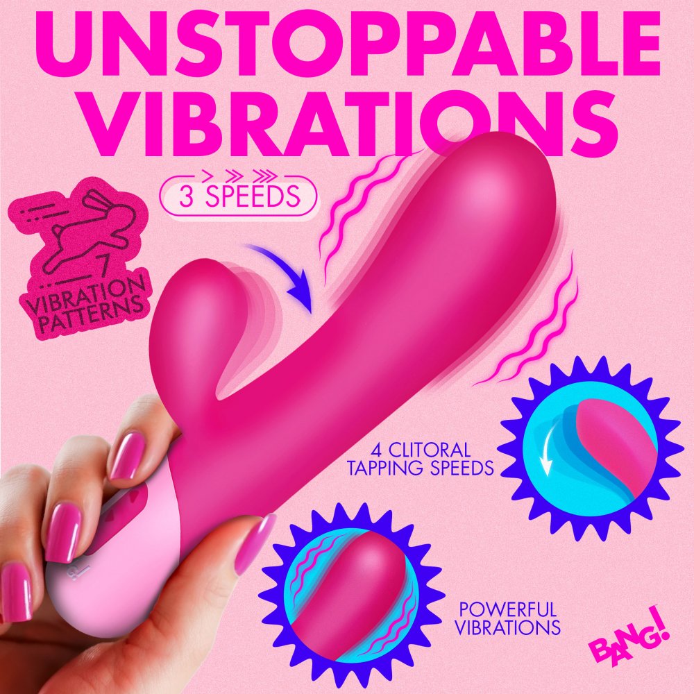 Clit Tapping Vibrating Rabbit - Pink - image 2