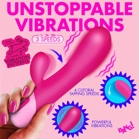 Clit Tapping Vibrating Rabbit - Pink - image 2