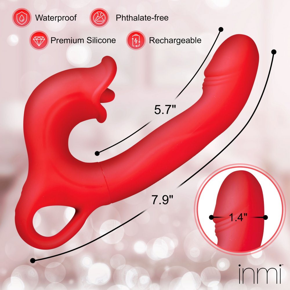 Kissing and Flicking Silicone Vibrator - image 4