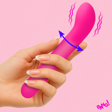 Bang! G-Spot Flexible Silicone Vibrator — Purple, 6.1 in - BNG-AH875-PURPLE