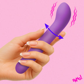 Bang! G-Spot Flexible Silicone Vibrator — Purple, 6.1 in - BNG-AH875-PURPLE