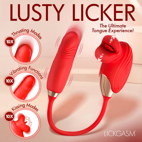 Bliss Kiss Kissing Clitoral Stimulator w/ Thrusting Vibrator - image 2