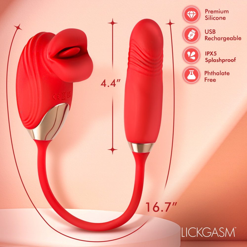Bliss Kiss Kissing Clitoral Stimulator w/ Thrusting Vibrator - image 5