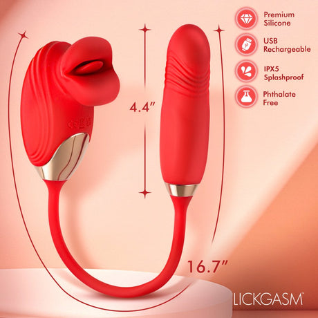 Bliss Kiss Kissing Clitoral Stimulator w/ Thrusting Vibrator - image 5