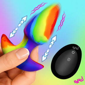Thrusting and Vibrating Silicone Butt Plug - image 1