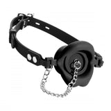 Plugged Silicone Feeding Gag - Black - image 5