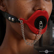 Plugged Silicone Feeding Gag - Red - image 1