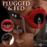 Plugged Silicone Feeding Gag - Red - image 2