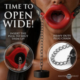 Plugged Silicone Feeding Gag - Red - image 3