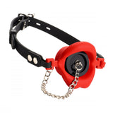 Plugged Silicone Feeding Gag - Red - image 5