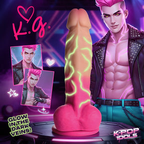 K.G. Silicone Dildo with Balls - image 1