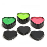Burning Heart Blacklight Reactive Heart Drip Candle Set of 3 - image 6