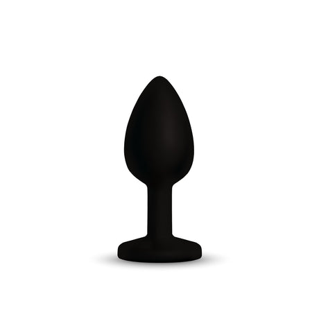 Gemma Pink Gem Black Silicone Plug - Medium