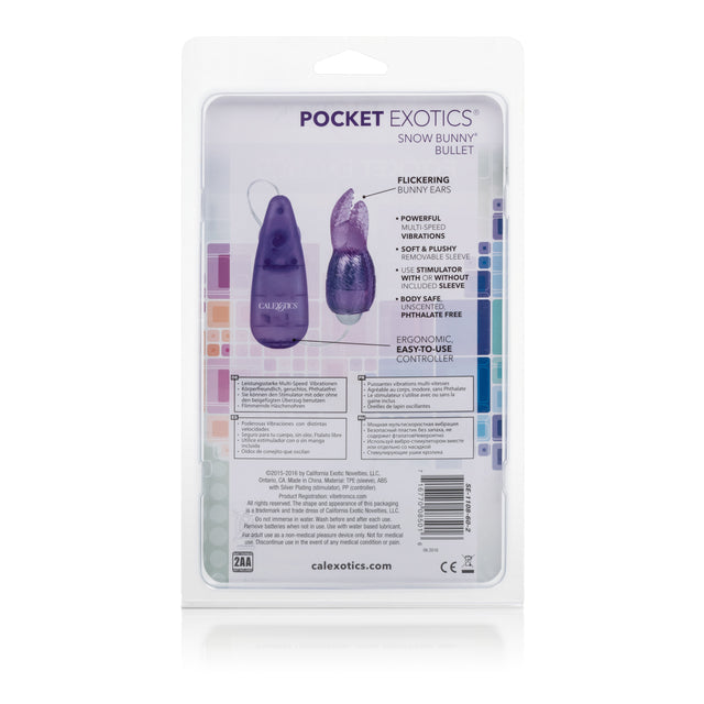 CalExotics Pocket Exotics Snow Bunny Bullet Vibrator — Purple - SE1108602